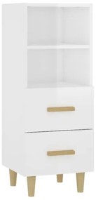 vidaXL Komoda lesklá biela 34,5x34x90 cm spracované drevo-