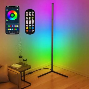Stojaca Podlahová Lampa Rgb Led Diaľkový Ovládač Aplikácia Music Sensor 160CM