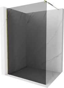 Mexen Kioto sprchová zástena 110x200 cm 8 mm, zlatý profil, šedé sklo, 800-110-101-50-40