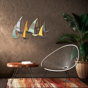 Nástěnná kovová dekorace Yavuz vícebarevná