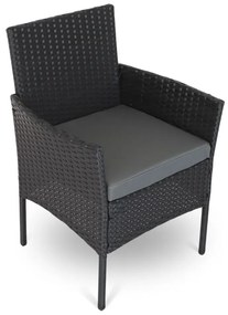 Záhradná zostava Solano - 8 miest, čierna