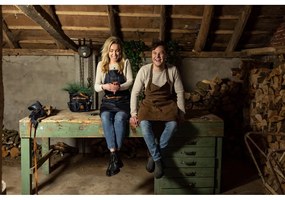 Kožená vonkajšia zástera Esschert Design Barbecue