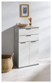 Livarno home Komoda, biela/betónová  (100376470)