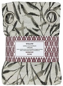 Záves Willow béžová na priechodkách 138x260