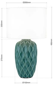 Orion - Stolná lampa TORTUGA 1xE27/40W/230V zelená/biela