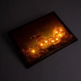 Garthen 70064 Nástenná maľba Happy Halloween - 8 LED, 30 x 40 cm