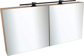 Comodo Zrkadlová skrinka Ideal OW 120 ZS LED-B s osvetlením Any LED 80 B, čierna