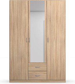 Šatníková skriňa Case, 136 cm, dub sonoma