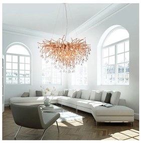 Paul Neuhaus 2192-11 - Luster na lanku ICICLE 10xG9/40W/230V 50x100 cm mosadz