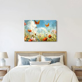 Obraz - Motýle na letnej lúke (90x60 cm)