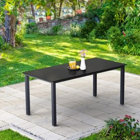 InternetovaZahrada Záhradný stôl Bern 190x90x75 cm - antracitový