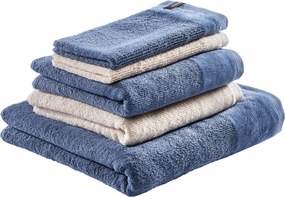 XXXLutz SADA FROTÉ UTERÁKOV, 70x140/50x100 cm, modrá, béžová Schöner Wohnen - Kúpeľňový textil - 003021160403