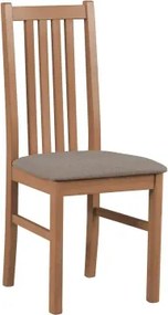 Jedálenská stolička Ontika, svetlý orech/béžová tkanina%