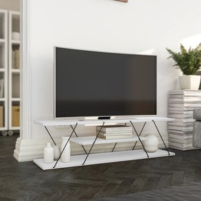 TV stolek CANAZ 120 cm bílý/černý