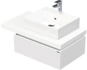 Skrinka do kúpeľne s umývadlom Intedoor DESK 3D biela matná 90,5 x 44,4 x 50,2 cm DE 54 3D 90 P STORM 1Z A8916