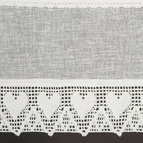 KRÁTKA ZÁCLONA NA PÁSKE DORIS 150X30 CM KRÉMOVÁ