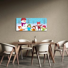 Obraz - Zimné detské radovánky (120x50 cm)
