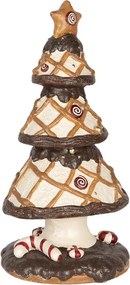 Hnedá dekorácia stromček s cukrovinkami Christmas Tree - Ø 22*43 cm
