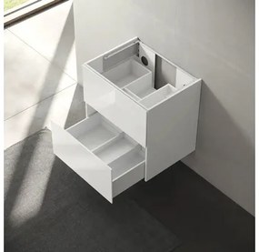 Kúpeľňová skrinka pod umývadlo KEUCO Edition 11 lesklá biela 70 x 70 x 53,5 cm 31342300000