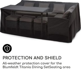 Blumfeldt Titania Raincover, ochranný kryt, 100 % polyester, ochrana v každom počasí, čierny