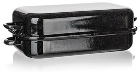 Banquet 2-dielny hranatý smaltovaný pekáč CULINARIA Black, 35 cm