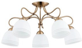 Prisadený luster FILA 5xE27/15W/230V bronzová