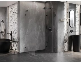 Mexen Lunar-F L, 1-krídlový sprchový kút so skladacími dverami, pravý, 95 x 90 cm, 8mm číre sklo, grafitový profil, 836L-095-090-66-00-P