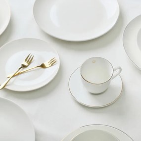 Šálka AURO s podšálkou, so zlatým okrajom ALL 992036 210 ml