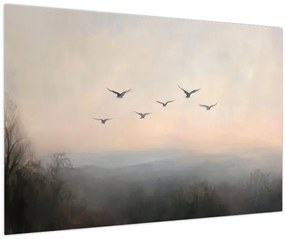 Obraz - Hejno vtákov (90x60 cm)