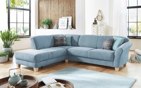 XXXLutz ROHOVÁ SEDAČKA, textil, svetlomodrá Sit & More - Sedačky - 000144005310