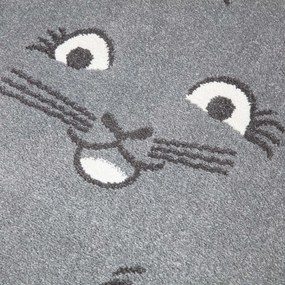 Dekorstudio Detský koberec ANIME tvarovaný - sivá mačka 894 Rozmer koberca: 100x130cm
