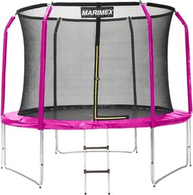 Marimex | Trampolína Marimex 305 cm ružová + vnútorná ochranná sieť + rebrík ZADARMO | 19000105