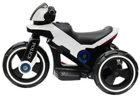 Detská elektrická motorka Baby Mix POLICE biela