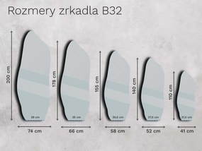 Antické zrkadlo Base B32 66×178
