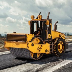 Robotime Rokr 3D dřevěné puzzle Silniční válec 149 ks