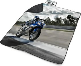 Sablio Plážová deka Motorkár: 200x140 cm