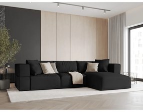 Čierna rohová pohovka, pravý roh Esther - Milo Casa