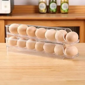 VERK GROUP 2. akosť - Box na vajíčka, 14 vajec, rolovací, stohovací, úzky so zníženou hranou, 2ks