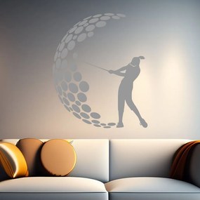 Veselá Stena Samolepka Golf Farba: šedá, Veľkosť: 80 x 66 cm
