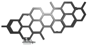 Terma Hex 502x1126 vodný radiátor RAL9005 Pololesk YL
