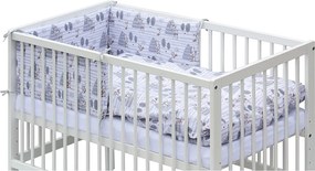 Postýlka 120 x 60 cm s kompletní výbavou Srneček - šedá