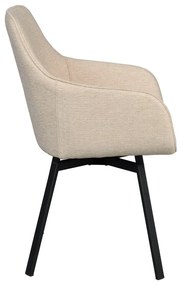 Béžové čalúnené jedálenské kreslá v súprave 2 ks Alison – Rowico