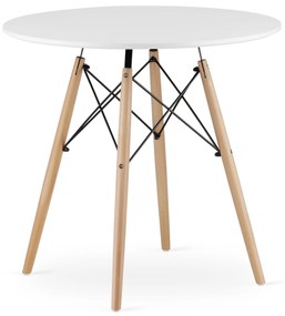 Dekorstudio Okrúhly jedálenský stôl 80cm - biely
