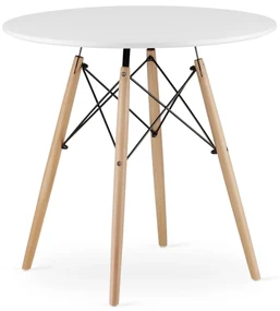Dekorstudio Okrúhly jedálenský stôl 80cm - biely
