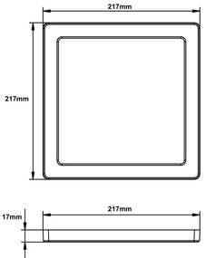 Globo 12380-18B - LED Stropné svietidlo LASSE LED/18W/230V 3000/4000/6500K čierna