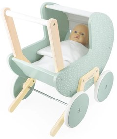 Drevený kočík pre bábiku s perinkou a vankúšikom - Zen