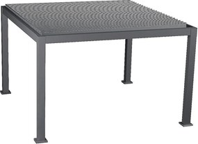 DEOKORK Záhradný hliníkový altánok elektrický MEGAN 4x3 m (grafit)