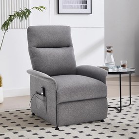 Elektrické relaxačné polohovateľné kreslo Catini ELYSIO sv. sivá