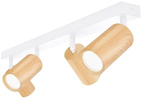 Brilagi - Bodové svietidlo SELE 4xGU10/30W/230V biela/dekor duba