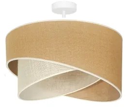 Duolla - Prisadený luster YUTE CELLO 1xE27/15W/230V pr. 45 cm hnedá/šedá